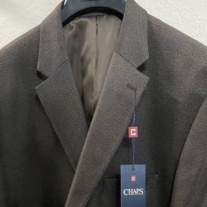 Chaps 50R Dark Brown Patterned Sport Coat | NEVER WORN